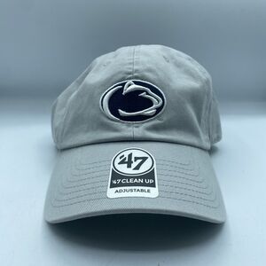 Penn State Nittany Lions Hat 47 Brand Gray Logo Clean Up Strapback NCAA NWT
